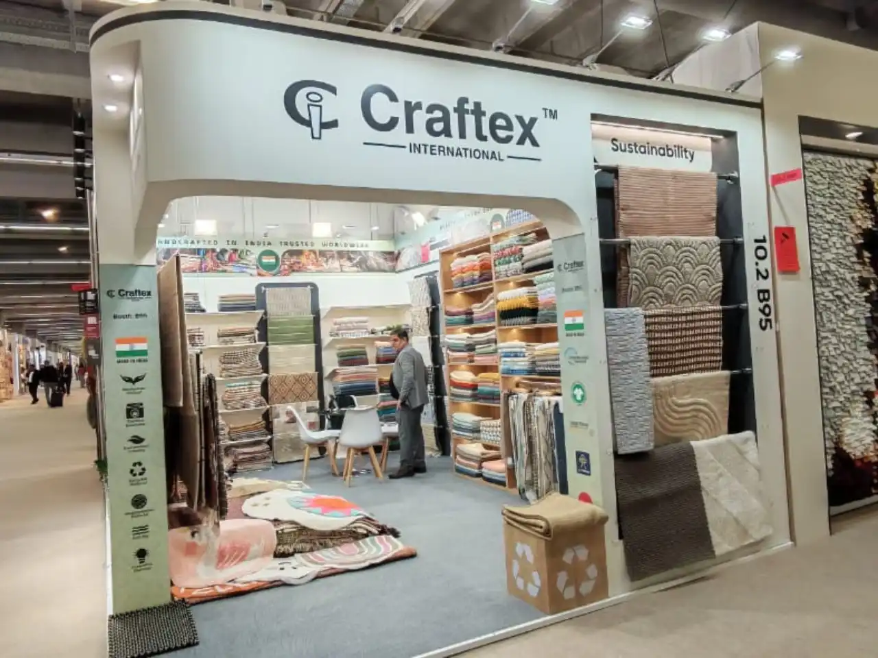 Craftex exhibition stand at Heimtextil, Messe Frankfurt