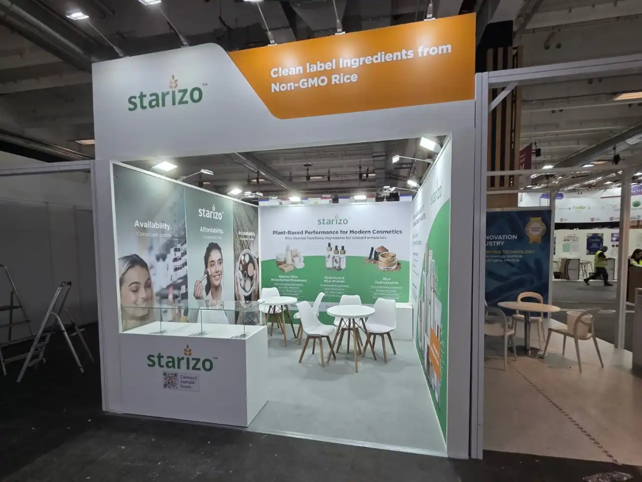 Starizo exhibition stand at In-cosmetics Global 2026, Barcelona